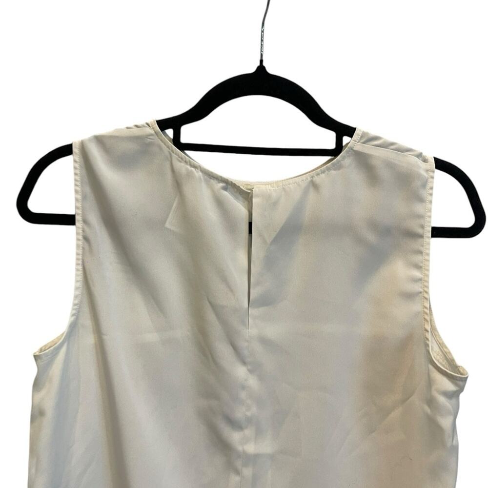 Chanel Uniform Womens Cream Sleeveless Blouse Top Size :38 - Picture 4 of 9